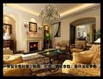 美式别墅客厅设计效果图