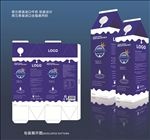 荷兰原装进口牛奶包装展开图