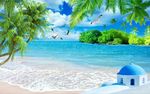 海滩风景椰子树