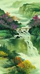 山水国画玄关