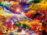 炫彩星空云朵