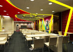 快餐店餐厅食堂3D模型