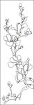 花草移门缕空玻璃雕刻刻绘图案