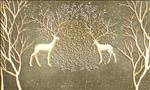 简约金色抽象艺术背景墙装饰画