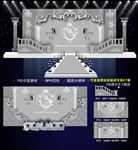 蓝灰色婚礼背景