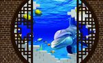 3d海豚背景墙