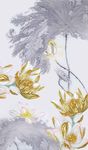 彩雕荷花背景墙