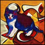 猫咪油画