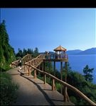 海边木栈道美景景观建筑效果图