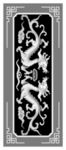 草龙抽斗围板精雕灰度图