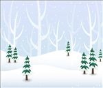 3d立体手绘雪景树