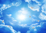 天空 蓝天 吊顶