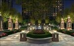 后花园休闲中心广场夜景效果图