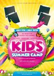 欢乐缤纷儿童暑假夏列营宣传海报
