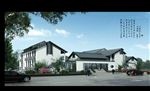 古建景观写意风格效果图