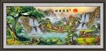 聚宝盆山水画