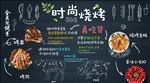 时尚烧烤烧烤店背景墙