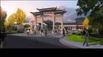 古建筑商业街大门景观效果图