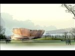花瓣大厦博物馆写意建筑效果图