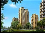 高层住宅水景水杉景观图