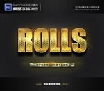PSD字体特效金属网格样式