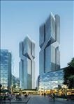集合体高层商务大厦建筑效果图