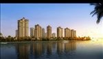 江边住宅区黄昏建筑效果图