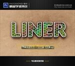 PSD字体特效异国风情印花样式