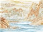 大理石石纹山水海阔天空背景墙