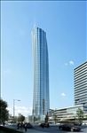 线条圆筒高层小蛮腰建筑效果图
