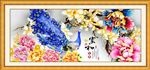 花开富贵 蓝孔雀