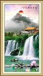 山水瀑布