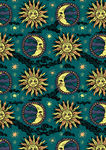 卡通插画 月亮 星空 太阳