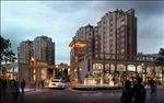 商业街繁华都市夜景景观图