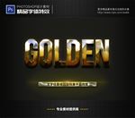 PSD字体特效金属云纹样式