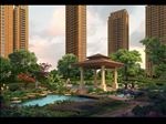 住宅区内景凉亭景观效果图
