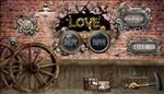LOVE齿轮工装背景墙