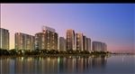 长江湖畔夜景高层住宅建筑效果图