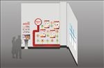 消防教育展示墙面PS效果图