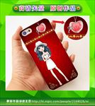 美女手机壳 手绘美女 卡通美女