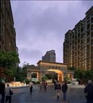 住宅小区内庭大门景观效果图