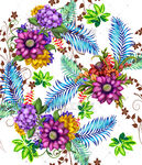 水彩立体花鲜花
