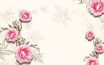 花朵现代简约背景墙