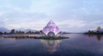 莲花五星级酒店白天景观建筑效果