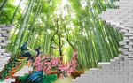 3d背景墙花鸟
