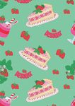 草莓蛋糕背景纹理图