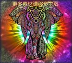 大象挂毯图案图片