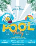 夏日泳池派对海报