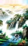 油画山水