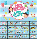 儿童生日聚会电子相册PPT模板